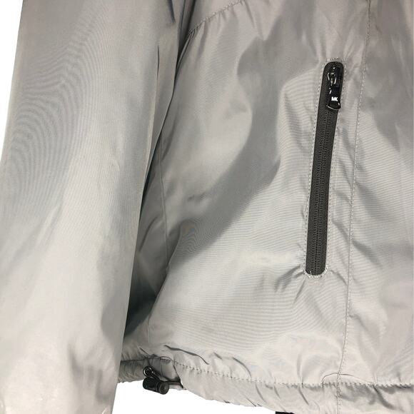 MICHAEL Michael Kors Gun Metal Missy Faux Shearling Lined Jacket - Size XS - Picture 5 of 14